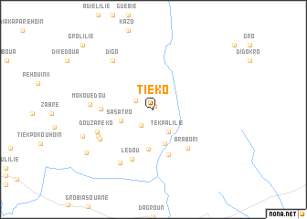 map of Tiéko