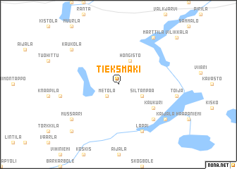 map of Tieksmäki