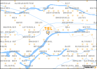 map of Tiel