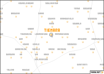 map of Tiémara