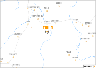map of Tiéma