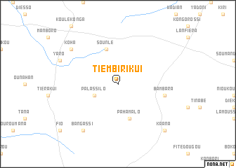 map of Tiembirikui