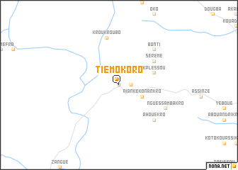 map of Tiemokoro