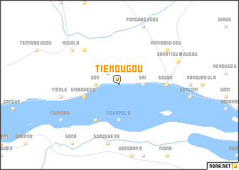 map of Tiémougou