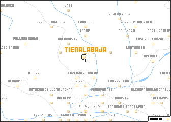 map of Tiena la Baja