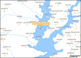 map of Tiendoukro
