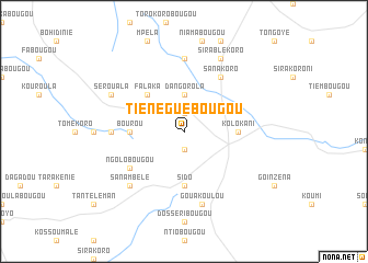 map of Tiénéguébougou