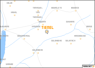 map of Tiénel