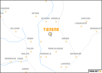 map of Tiénéna