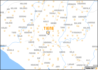 map of Tiene