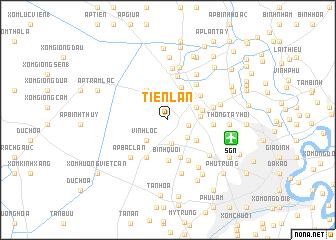 map of Tiền Lân