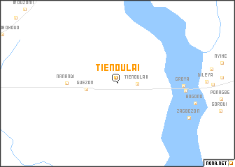 map of Tien-Oula I