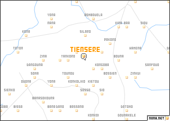 map of Tienséré