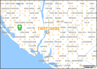 map of Tien-tzu-k\