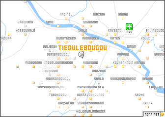 map of Tiéoulébougou