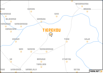map of Tiérékou
