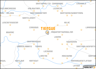 map of Tiergue