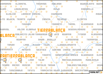 map of Tierra Blanca