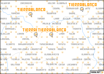 map of Tierra Blanca