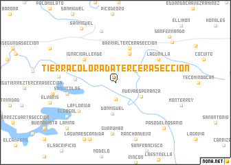 map of Tierra Colorada Tercera Sección