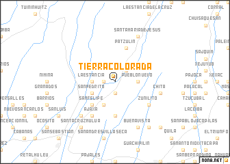 map of Tierra Colorada