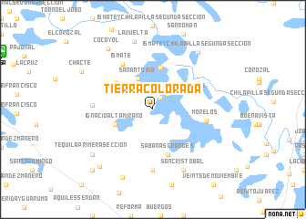 map of Tierra Colorada