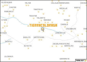 map of Tierra Colorada