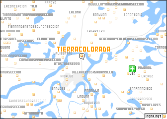 map of Tierra Colorada