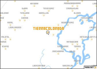 map of Tierra Colorada