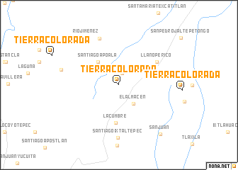 map of Tierra Colorada