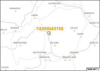 map of Tierradentro