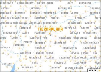 map of Tierra Plana