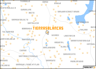 map of Tierras Blancas