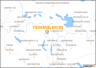 map of Tierras Blancas