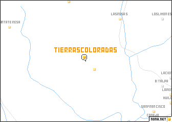 map of Tierras Coloradas