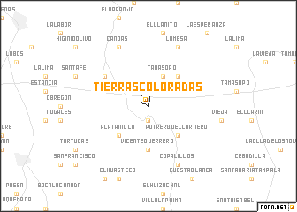map of Tierras Coloradas