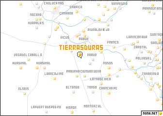 map of Tierras Duras