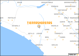 map of Tierras Morenas