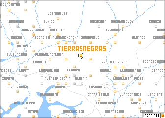 map of Tierras Negras