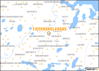 map of Tierras Peleadas