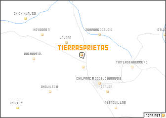 map of Tierras Prietas