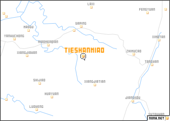 map of Tieshanmiao