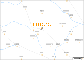 map of Tiéssourou