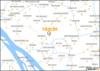 map of Tiểu Cần