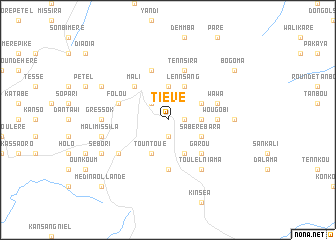 map of Tiévé