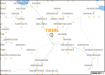 map of Tiéwal