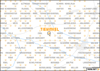 map of Tiewinkel