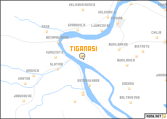 map of Ţigănaşi