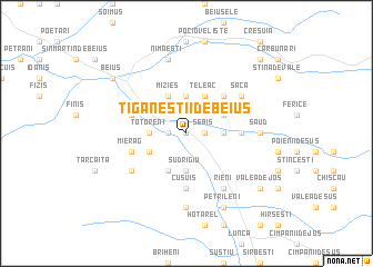 map of Ţigăneştii de Beiuş