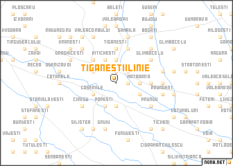 map of Ţigăneştii-Linie